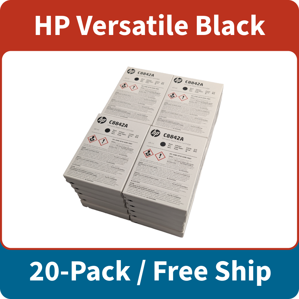 HP Versatile Black Inkjet Cartridge - 20 Pack