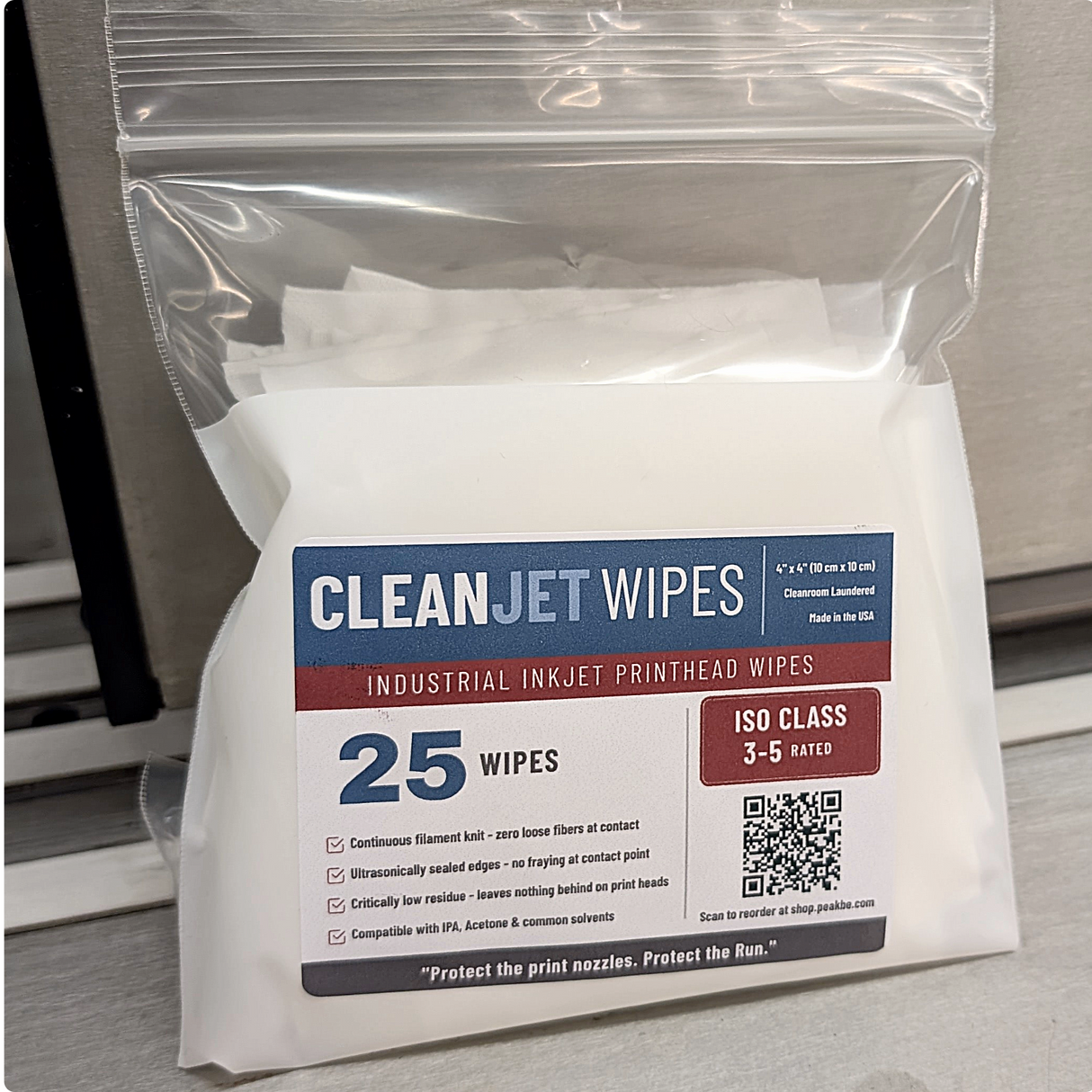 CleanJet Wipes — Industrial Inkjet Printhead Wipes